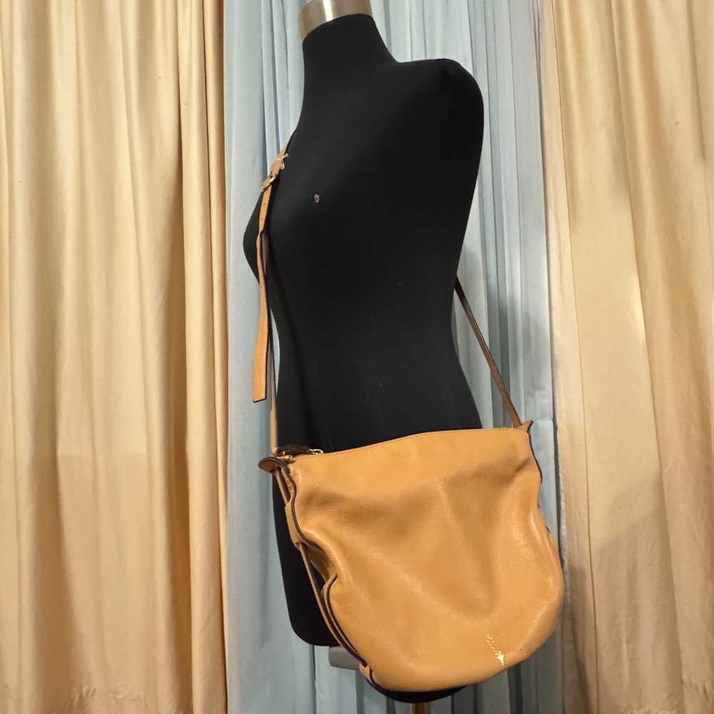 THACKER New York - Leather Crossbody Purse -Camel